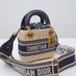 Christian Dior Mini Lady Dior Bag Dark Blue
